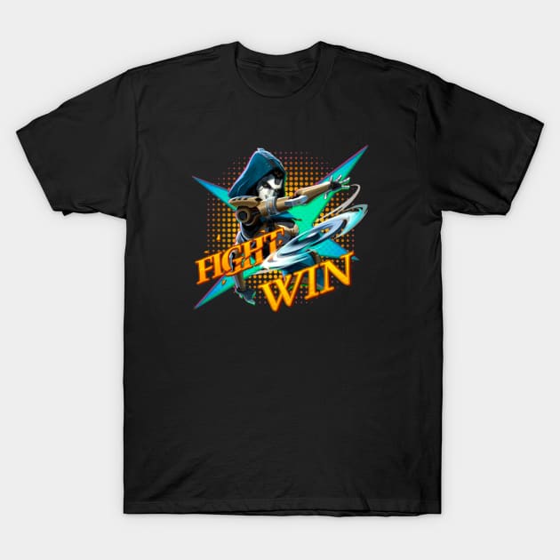 Ash - Fight Win T-Shirt by Paul Draw